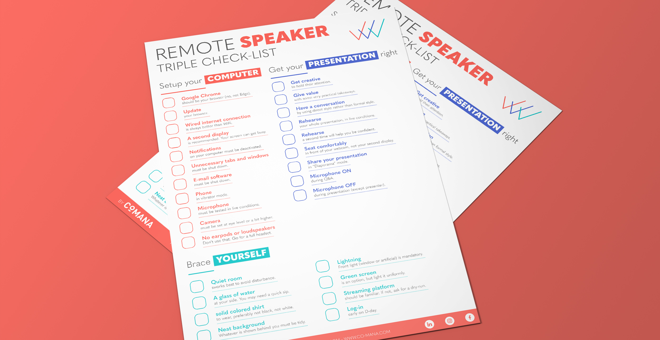 Remote Speaker Triple Check-list